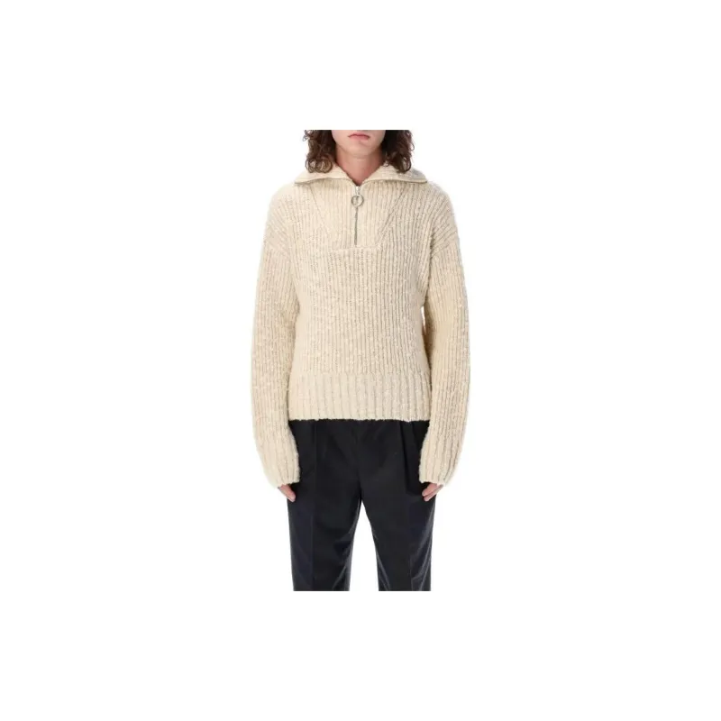 Ami Paris Brushed Half zip Jumper-1