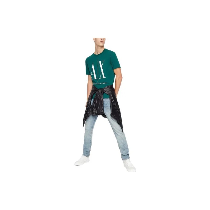 ARMANI EXCHANGE T Shirts Men Grass Green-1