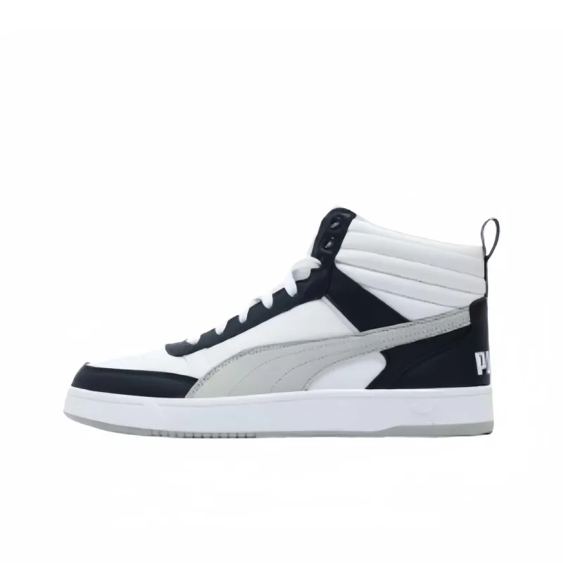 PUMA Slip Resistant Mid Top Skateboard Shoes Unisex White-0