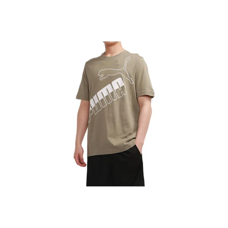 PUMA T Shirts Men Army Green-3