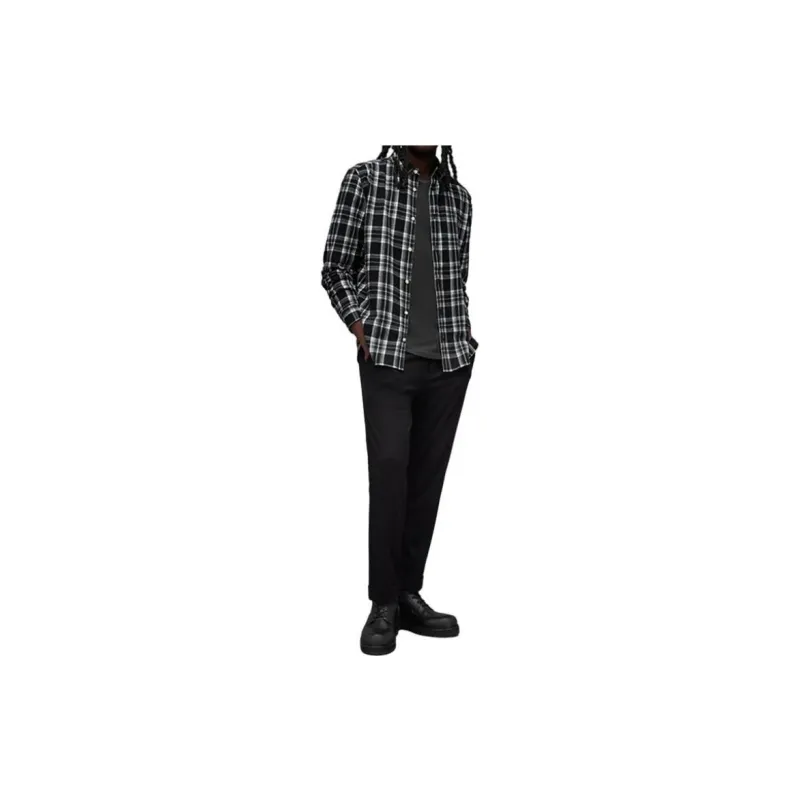 ALLSAINTS Shirts Men White Green-3