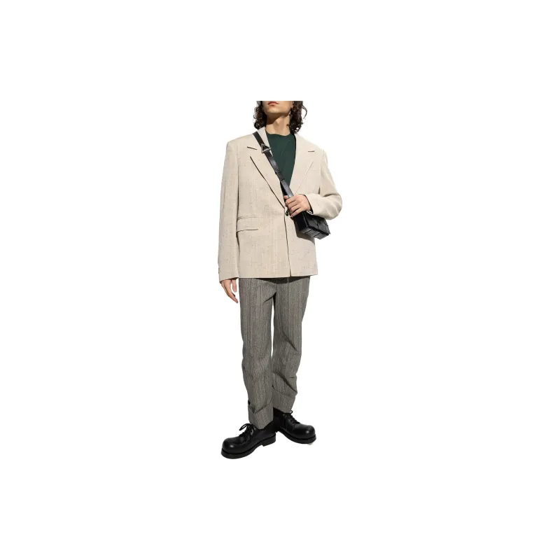 Bottega Veneta Casual Pants Men Gray-3