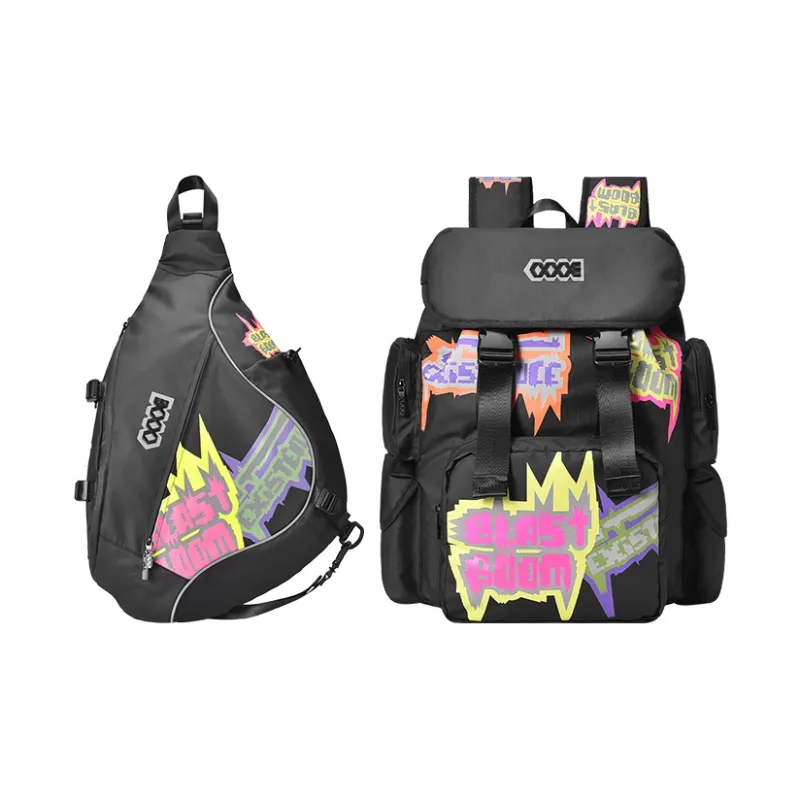 COEXISTENCE Polyester Backpack Basketball Bag Tubas Unisex Black/Multicolor-17