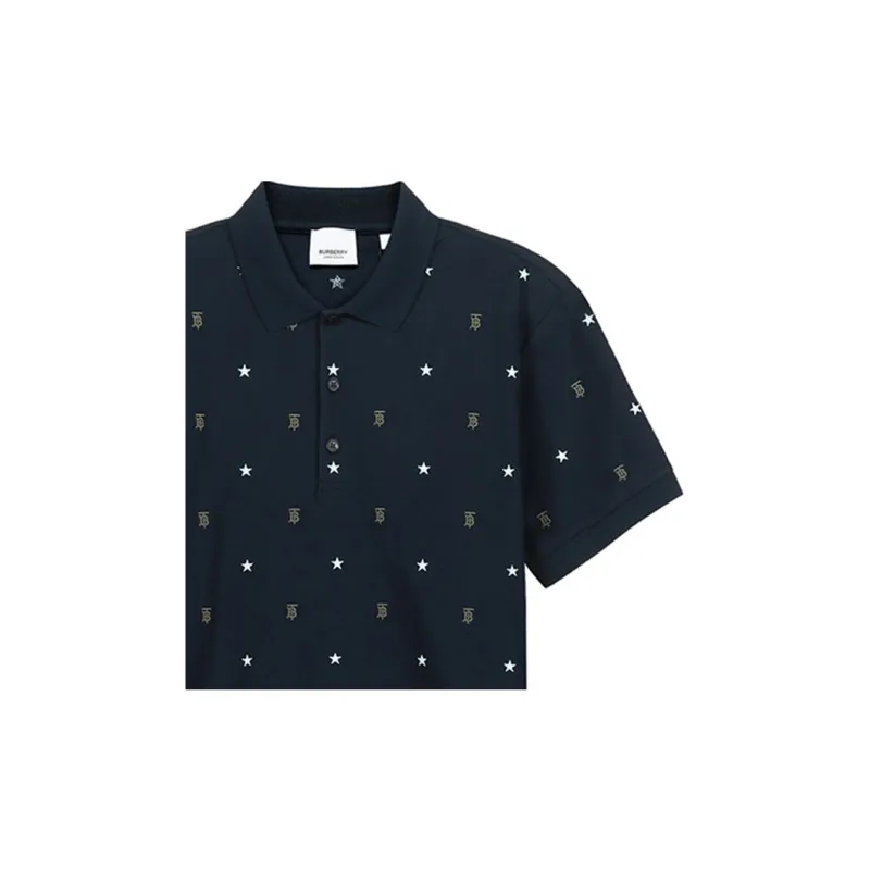 Burberry Polo Shirts Men Marine Blue-5