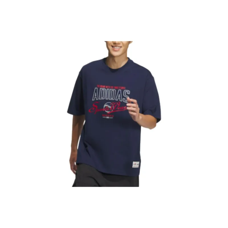 Adidas MS ROUND NECK T Shirt Men's College Navy-3