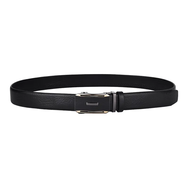 Old Man's Head Cow Leather Leather Belts Men's Black Width  3.5cm-1