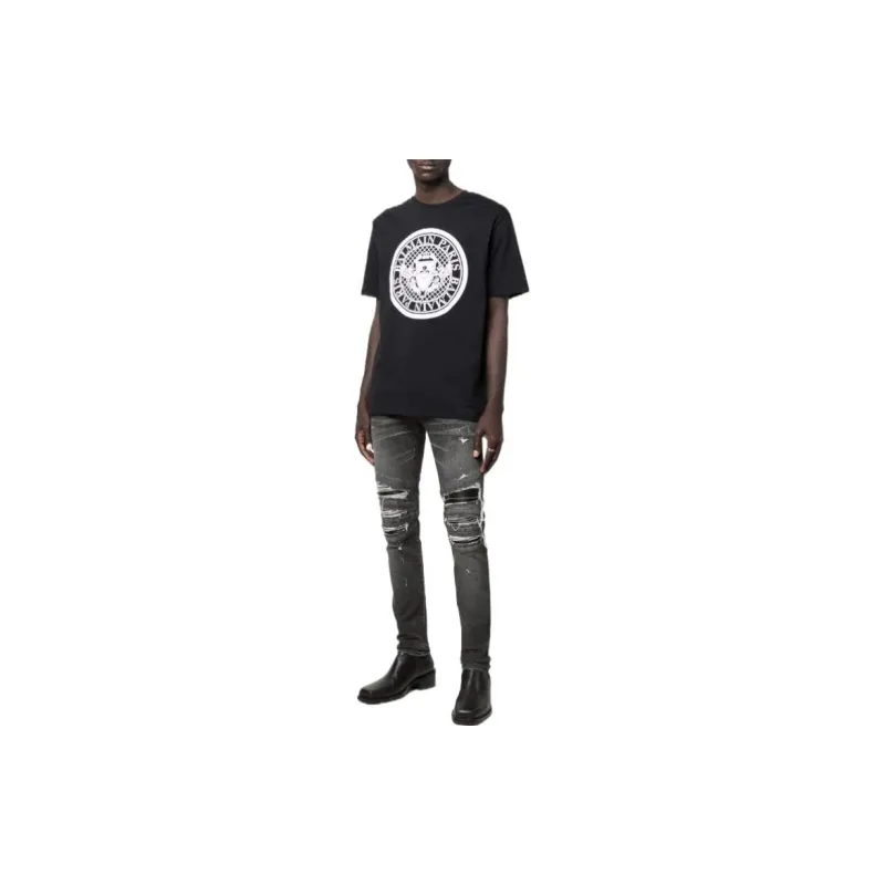 BALMAIN Distressed Skinny Jeans-1