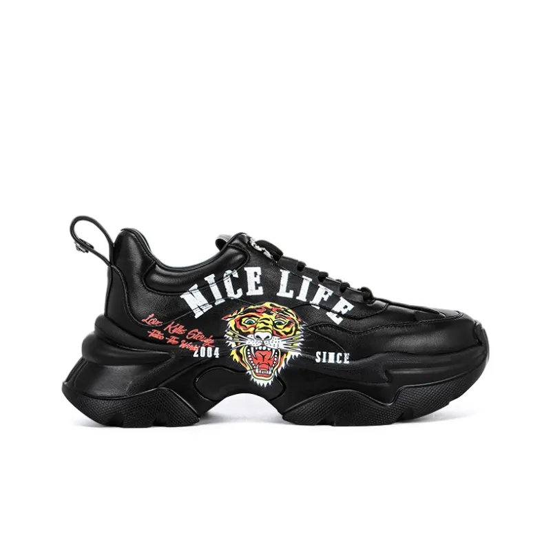 Ed Hardy ACC Cushioned Slip-Resistant Abrasion-Resistant Low-Top Chunky Sneakers Unisex-1