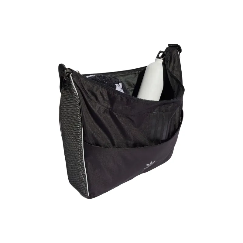 Adidas Originals Recycled Polyester Shoulder Bag Regular Unisex Black & Deep Silver Gray-2