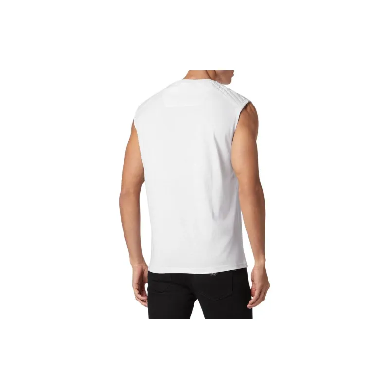 PHILIPP PLEIN Logo appliqué Cotton Tank Top-1