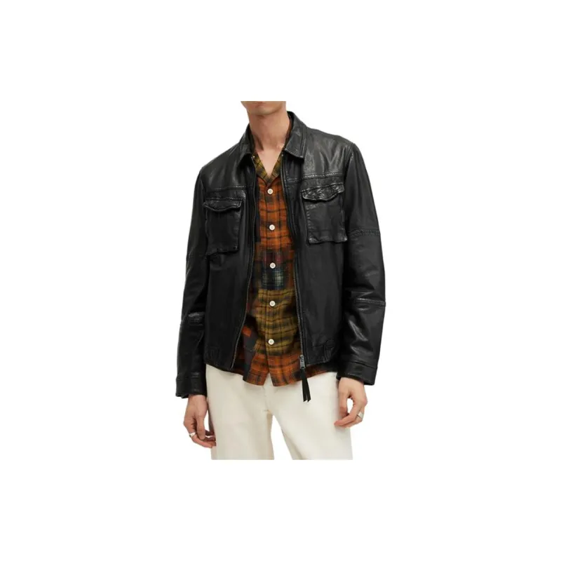 ALLSAINTS Leather Jacket Men's Black-1