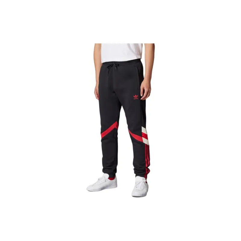 Adidas Originals Knitted Sports Pants Men's Black/Red-1