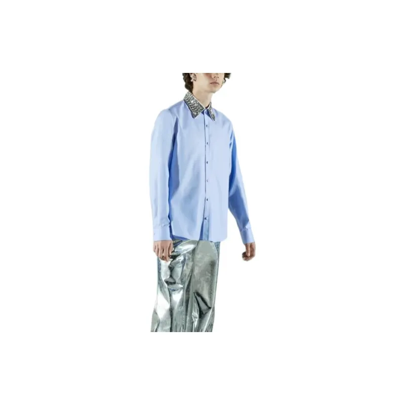 GUCCI Crystal embellished Collar Shirt-1