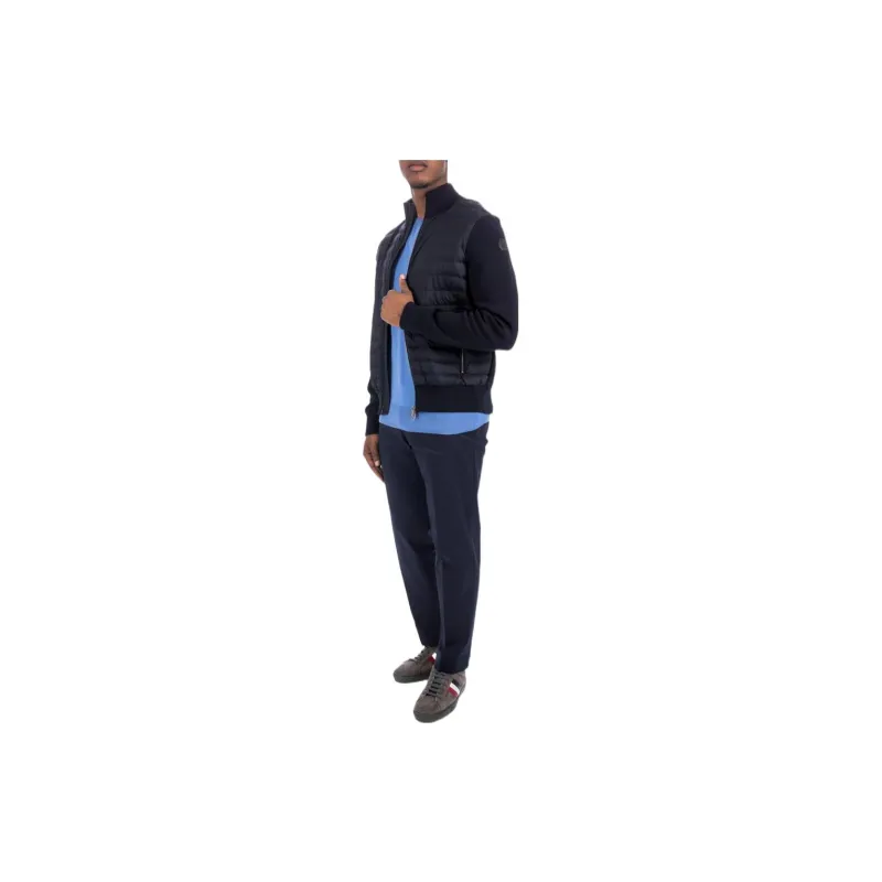Moncler Logo Patch Knit Padded Cardigan-2