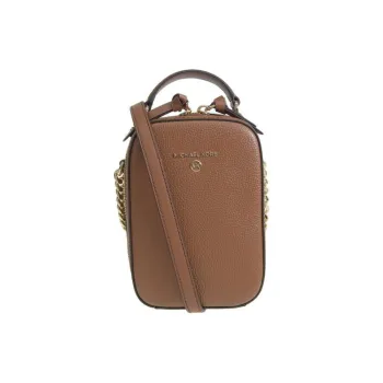 MICHAEL KORS Jet Set Charm Leather Portable Crossbody Bag, Shoulder Bag Women's Leather Brown