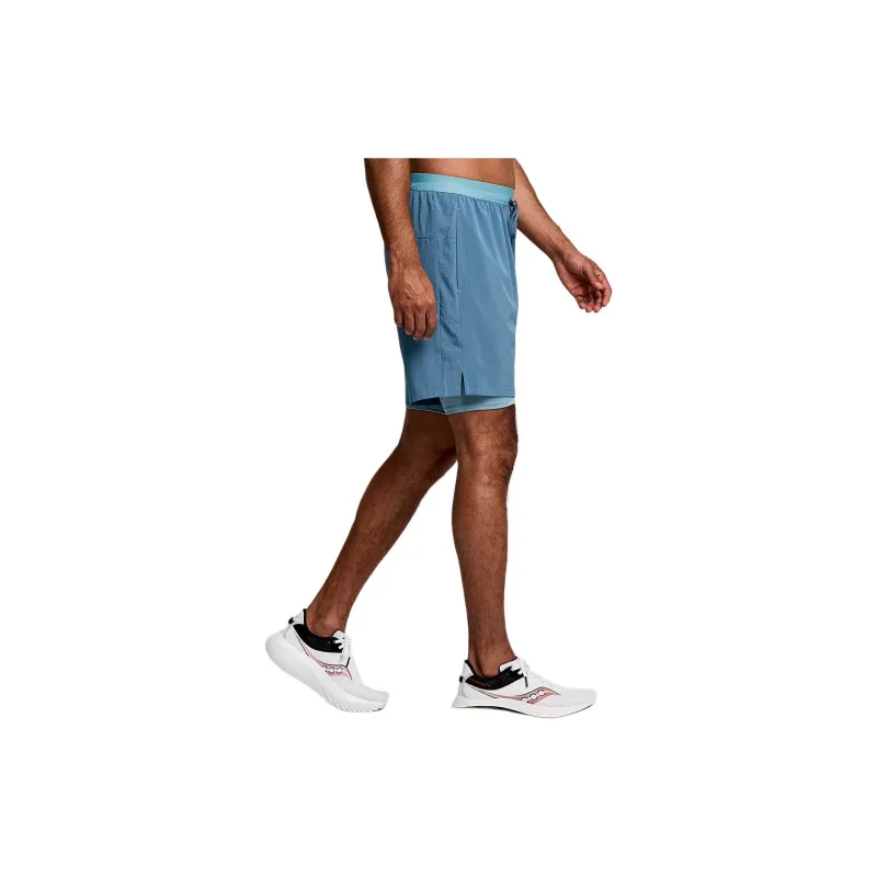 Saucony Soutpace7' 2-In-1 Short Casual Shorts Men's Blue-3