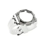 Offshore Silver Steel Case+Fluoroelastomer White Strap+Pin Buckle+Tool