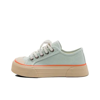 Warrior Wear resistant Lightweight Breathable And Non slip. Low Top Canvas Shoes Women's Light Green
