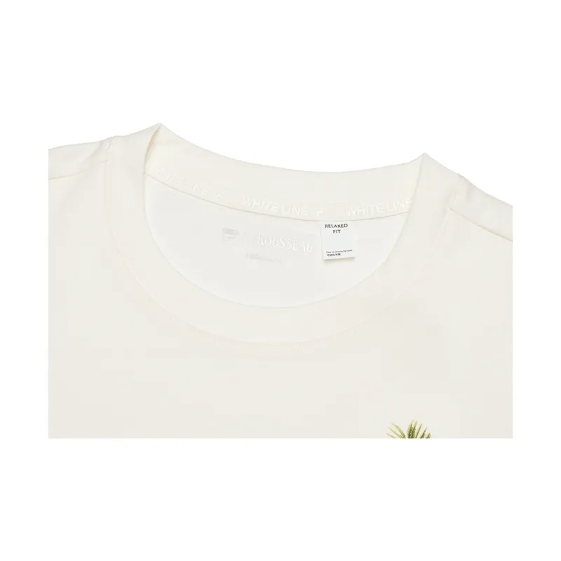FILA x LUSUO T Shirt Women's Oat Beige-2