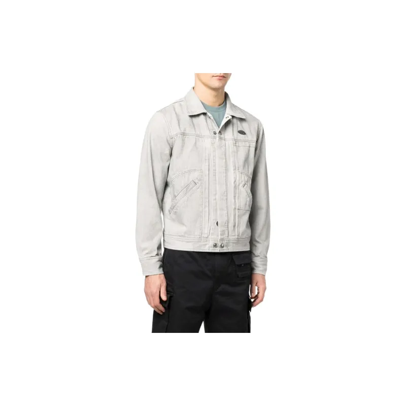 DIESEL Denim Jackets Men Gray-3