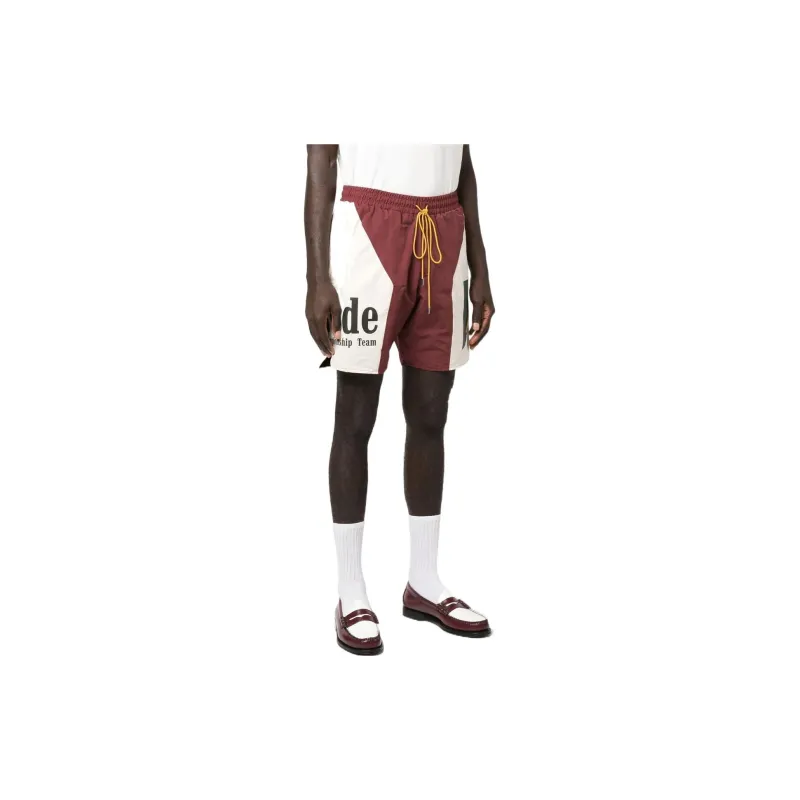 RHUDE Panel Logo Shorts-3