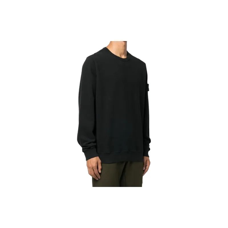 STONE ISLAND FW23 Compass-badge Cotton Sweatshirt Black-2