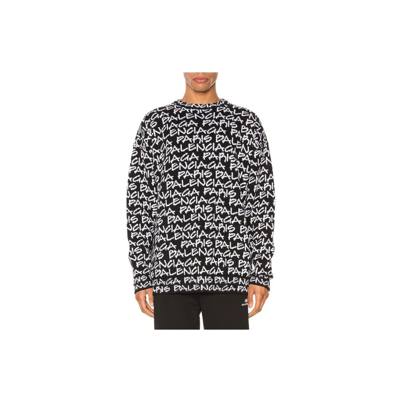 Balenciaga Sweaters Men Black/White-1