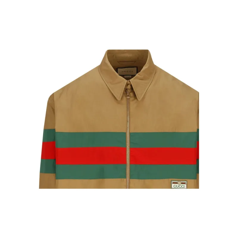 GUCCI Web Striped Zipped Jacket-4