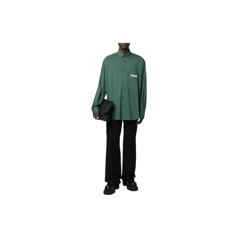 Vetements Shirts Men Green-2