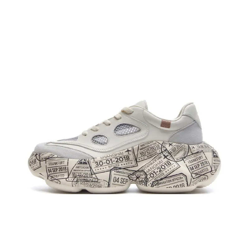 U.IN Zaluz Series Height Increasing Low Top Chunky Sneakers Women's-24