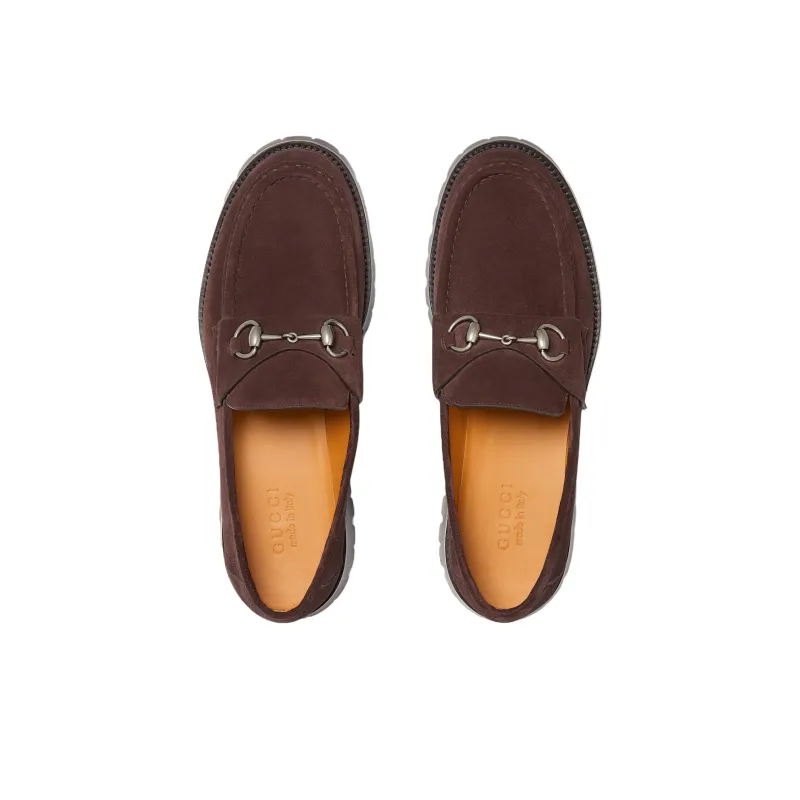 GUCCI Horsebit Loafers Men's Red-3