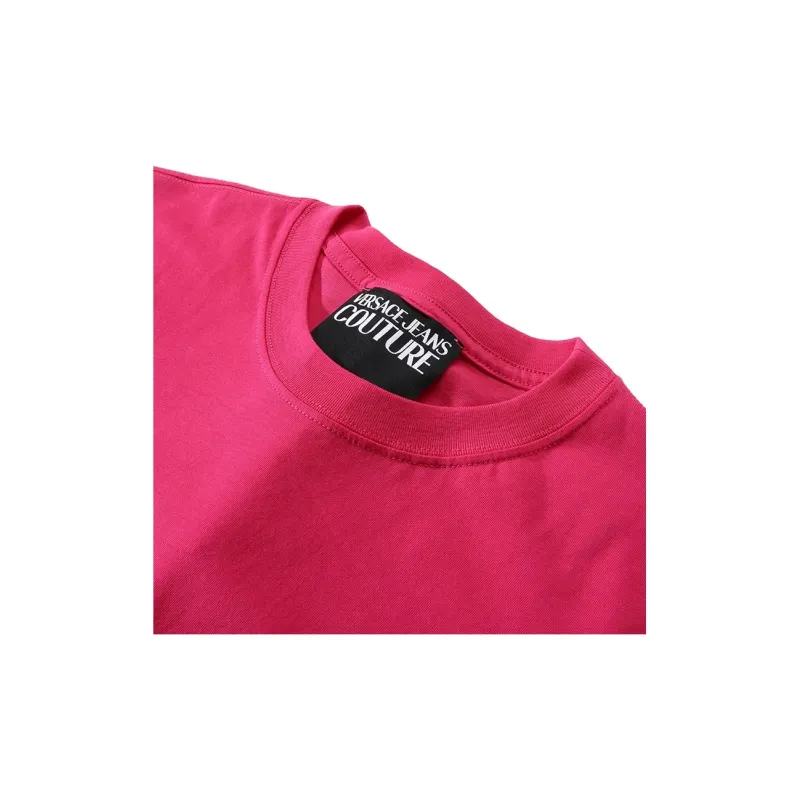 VERSACE JEANS COUTURE SS24 T Shirt Unisex Rose Red-4