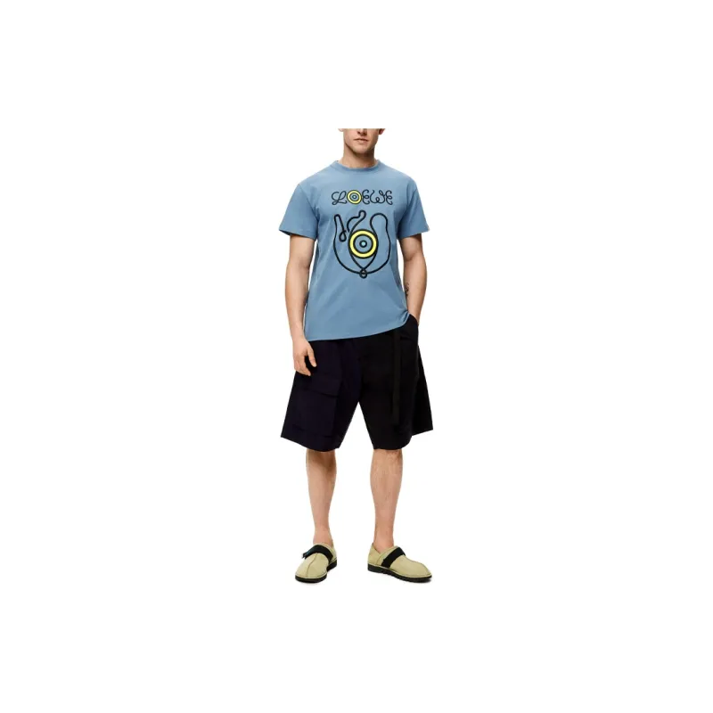 LOEWE Cargo Shorts Men Marine Blue-2