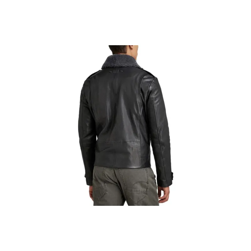 G-STAR RAW Leather Jackets Men Black-2