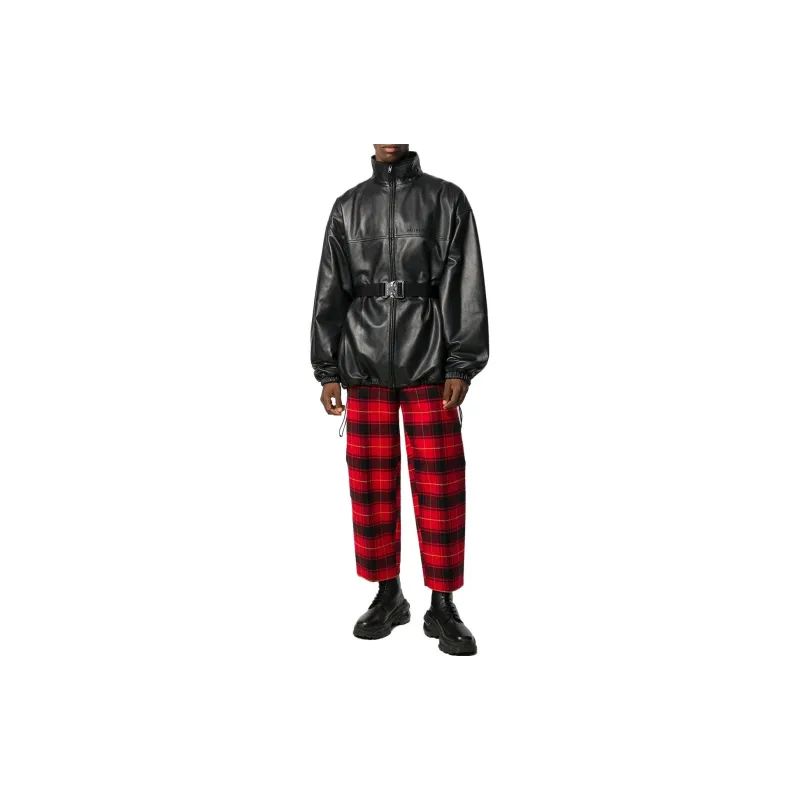 Balenciaga Casual Pants Regular Fit Men's Black Red-1