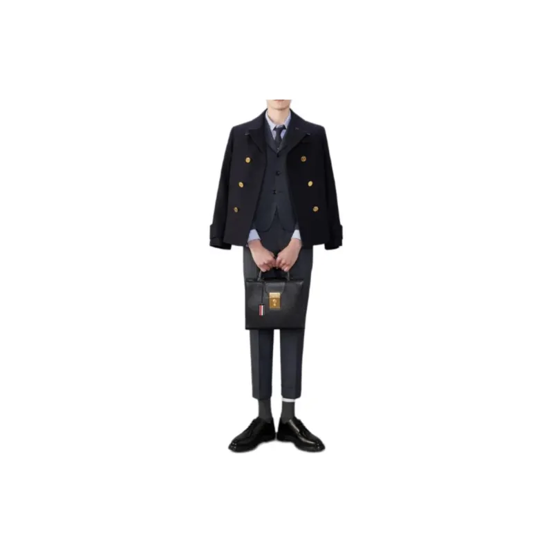 THOM BROWNE Mid rise Skinny leg Tailored Trousers-1