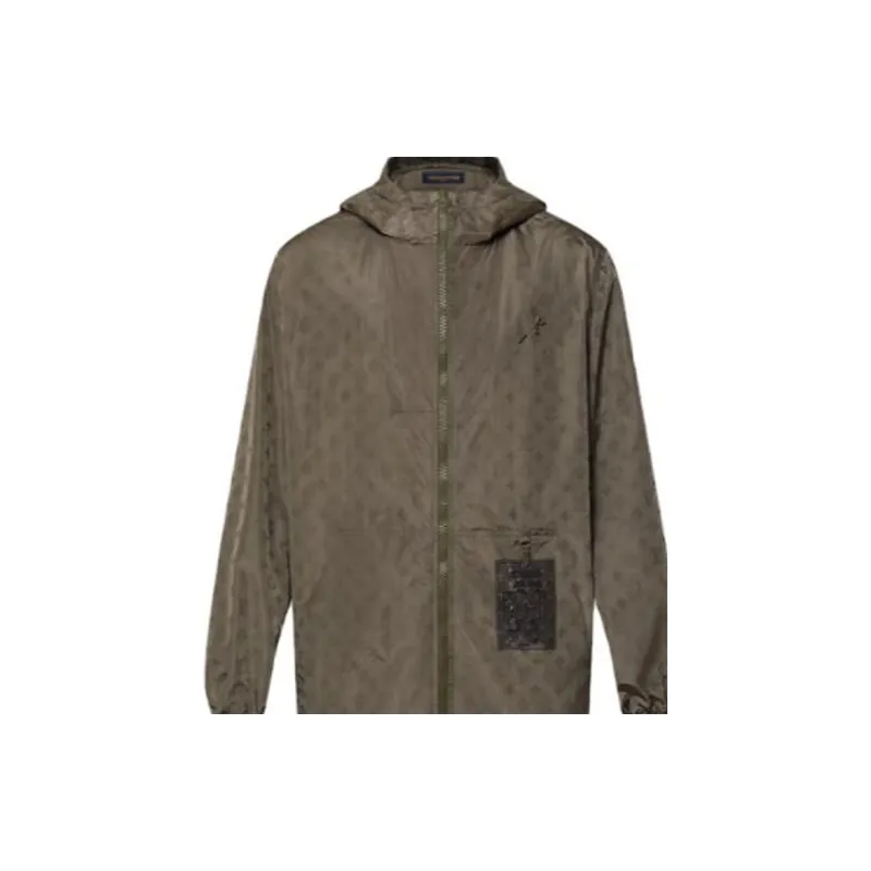 LOUIS VUITTON 1ABJFE Mid Length Monogram Nylon Windbreaker-5
