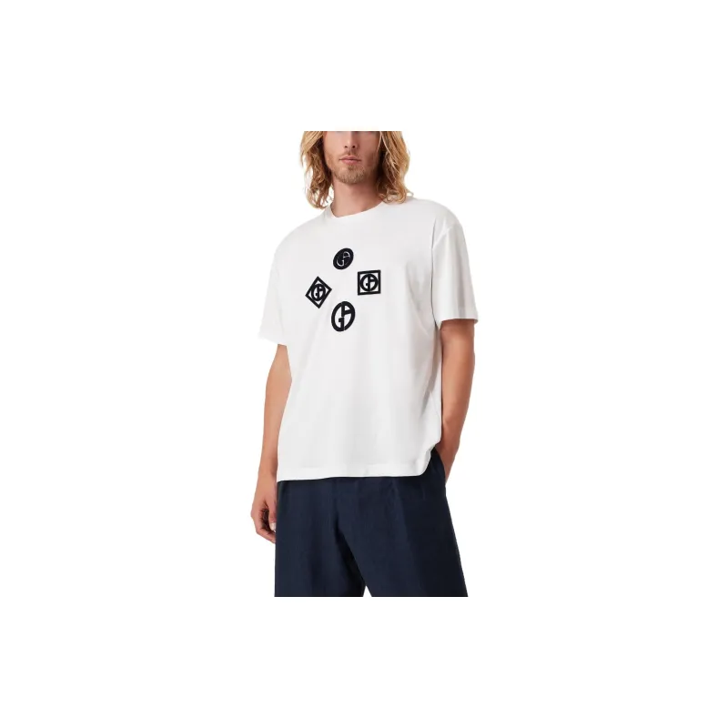 GIORGIO ARMANI T Shirts Men White-2
