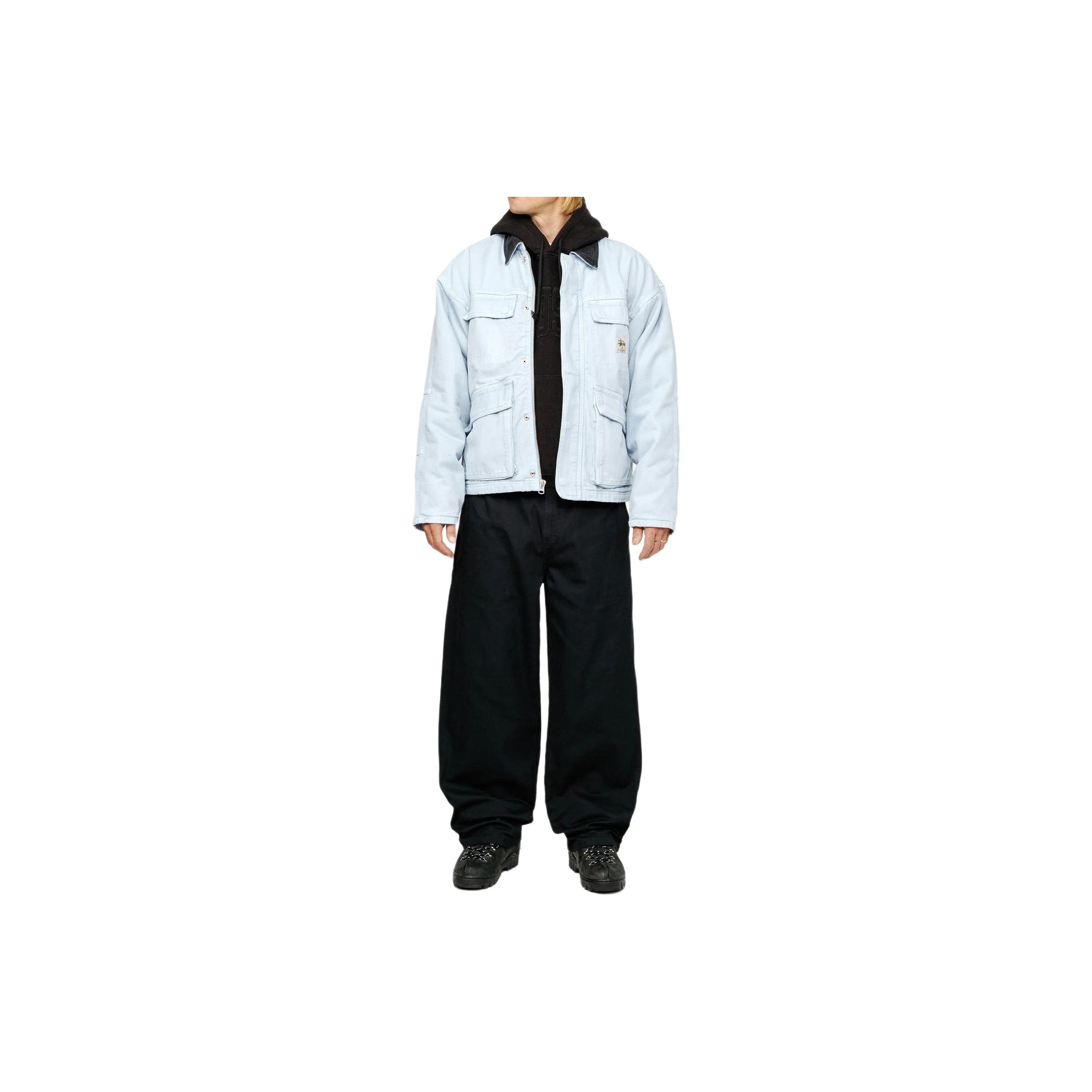 Stussy Washed Canvas Shop Jacket White | BSTN Store
