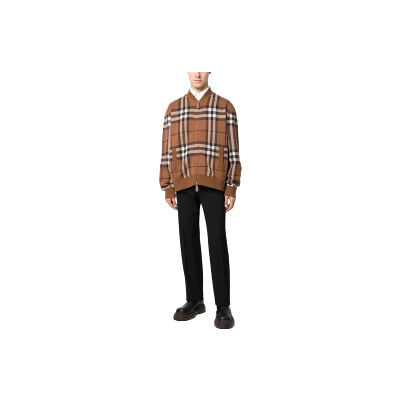 Burberry Checked Zip Up Jacket-2