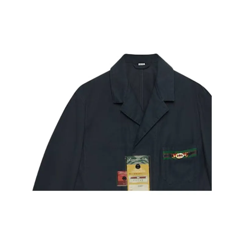GUCCI Interlocking G Horsebit Embellished Blazer-2