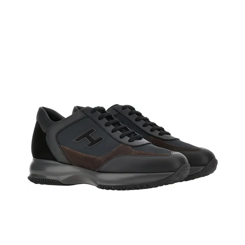 HOGAN Interactive Low Top Casual Shoes Men's Black Brown-2