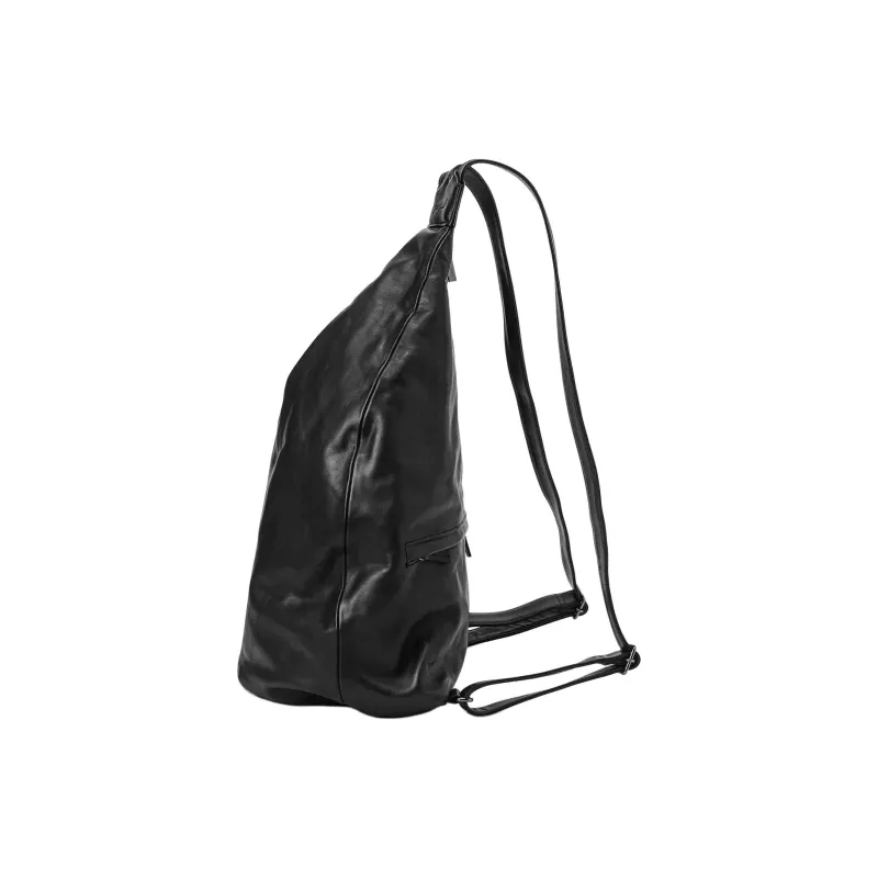 Yohji Yamamoto Cow Leather Backpack Unisex Black-1