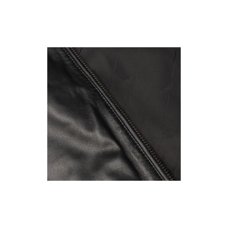 EMPORIO ARMANI FW22 Leather Jacket Men's Black-5