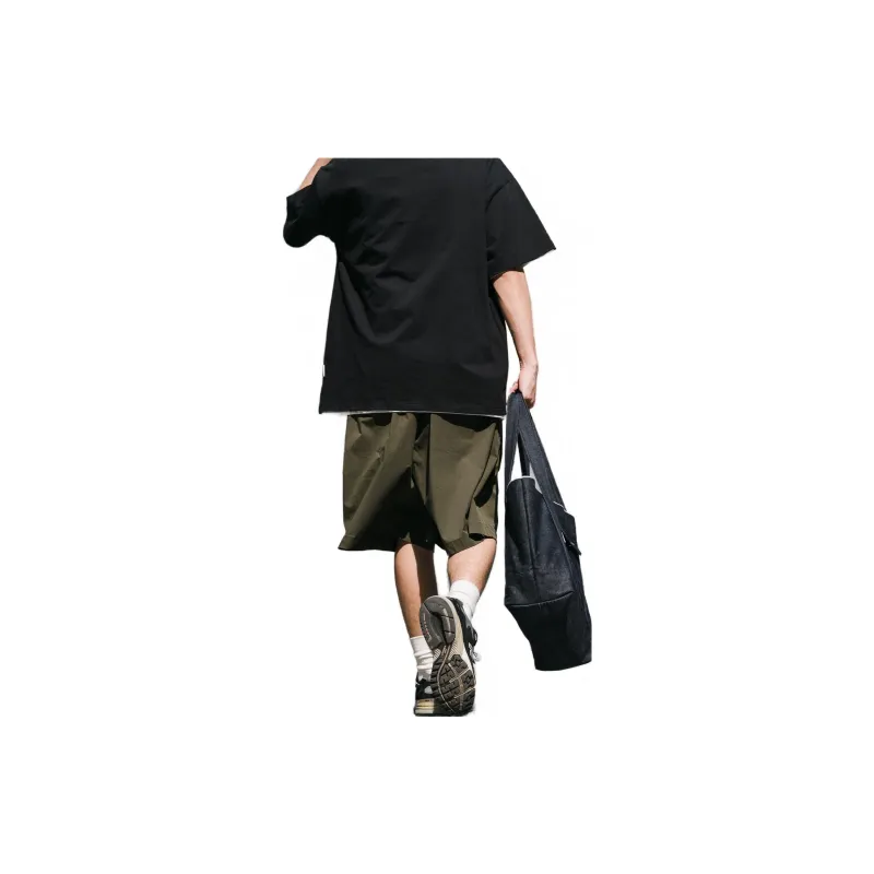 PUNCTILIOUS Casual Shorts Unisex Army Green-1