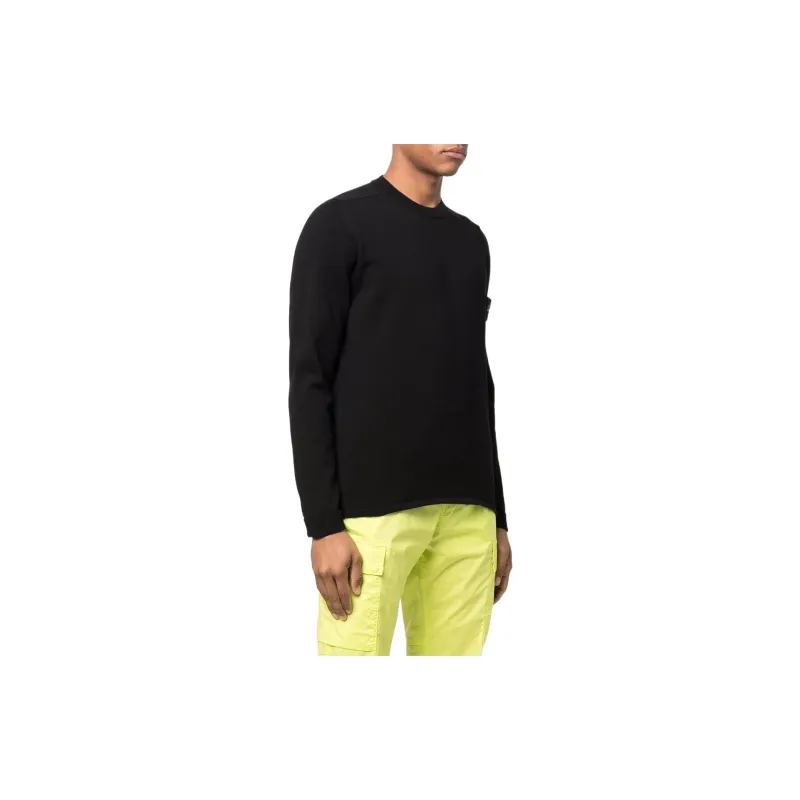 STONE ISLAND Logo patch Crew Neck Jumper-3