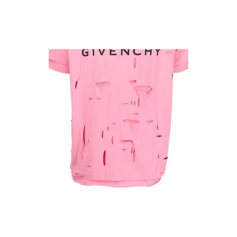 Givenchy 2 Layers Classic Fit Hole T Shirt-4
