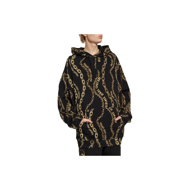 VERSACE JEANS COUTURE Chain Print Hoodie Sweater-1