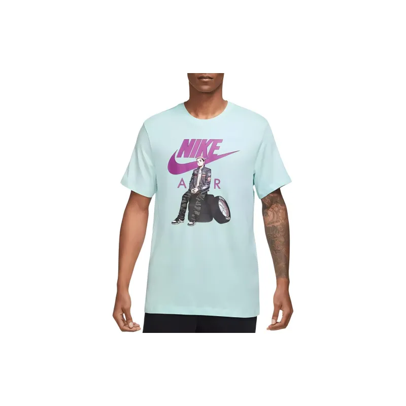 Nike T Shirts Men Blue-3