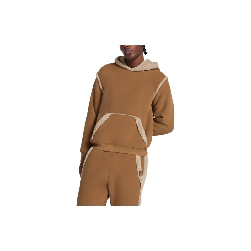 UGG Evren Bonded Fleece Hoodie Sweatshirt Men's Brown-2